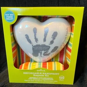 Hallmark recordable hand print keepsake kit.
